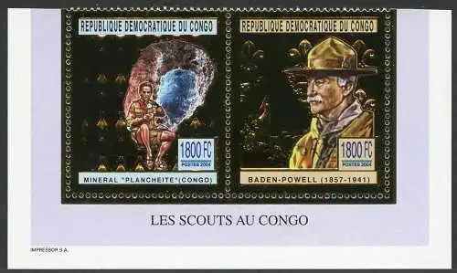 Kongo Congo 2004 Pfadfinder Scouts Mineralien Gold 1793-1794 A  MNH