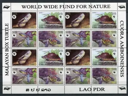 Laos Lao 2004 WWF Schildkröten Turtles ZD-Kleinbogen 1927-1930 Postfrisch MNH