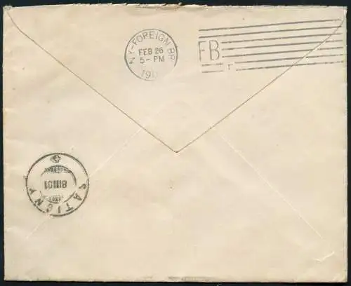 Haiti 1911 Brief 10 Cent Port-au-Prince via New York nach Satigny Schweiz / 8