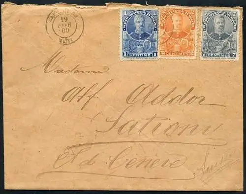 Haiti 1900 Brief aus Cap Haitien via New York nach Satigny Schweiz gelaufen / 2