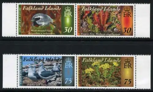Falklandinseln 2015 Flora Fauna IV Vögel Pflanzen Blüten Birds Blossoms MNH