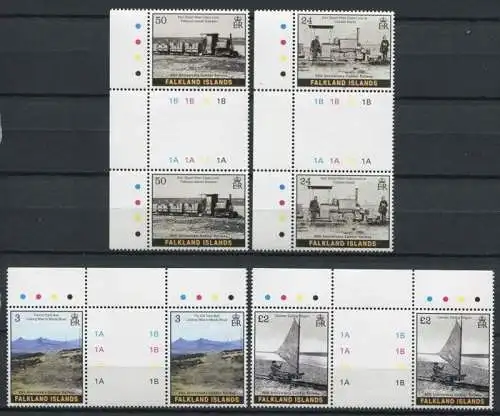 Falklandinseln 2005 Eisenbahn Trains Railways Stegpaare 926-929 MNH