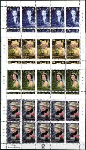 Falklandinseln 2012 Thronjubiläum Königin Elisabeth QE II Royalty Kleinbögen MNH