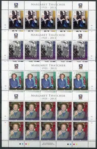 Falklandinseln 2013 Margaret Thatcher Premierministerin Politik Kleinbögen MNH