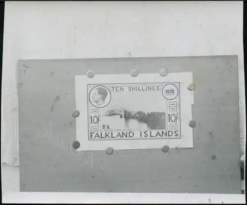 Falklandinseln 1936 Foto-Essay König Edward VIII Deception Island 10/- Attest