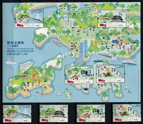 Hongkong 2015 Grundgesetz Promulgation of the Basic Law Brücke 1972-75 Block 290