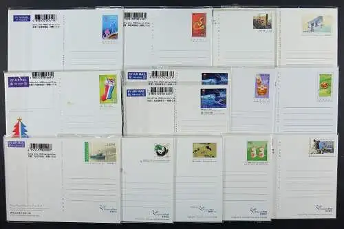Hongkong 1996-2010 Umfangreiche Sammlung Postkarten-Sets und Kartenbriefe Selten