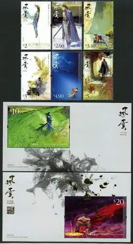 Hongkong 2020 Manhua Comic Cartoon Zeichentrickfiguren Gemälde Fantasy MNH
