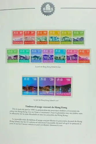 Hongkong 1997 - 2014 Top-Sammlung auf Falzlos-Blättern 5 Binder & Schuber MNH