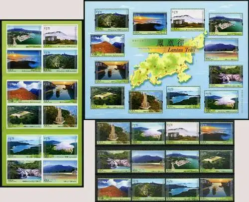 Hongkong 2016 Lantau Wanderweg Landschaften Tourismus 2055-2078 Block 312 MNH