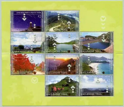 Hongkong 2019 Maclehose Trail Landschaften Tourismus Wandern Komplett MNH