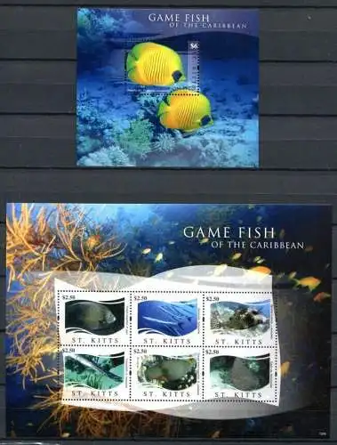 St. Kitts 2012 Fische Fishes Poissons Pesci Meerestiere Meeresleben MNH