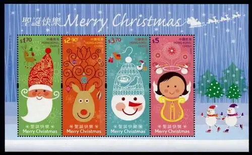 Hongkong 2014 Christmas III Weihnachten Block 282 MNH