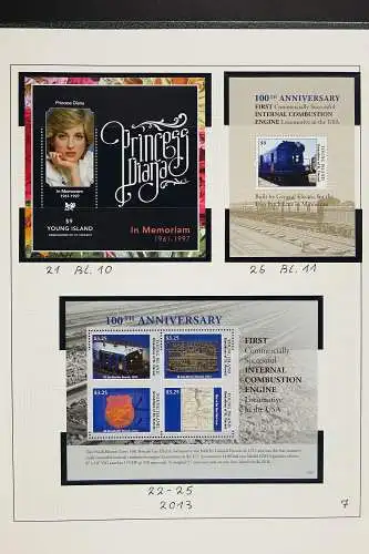 St. Vincent 2003 - 2016 Sammlung Young und Palm Island & Tobago Cays Postfrisch