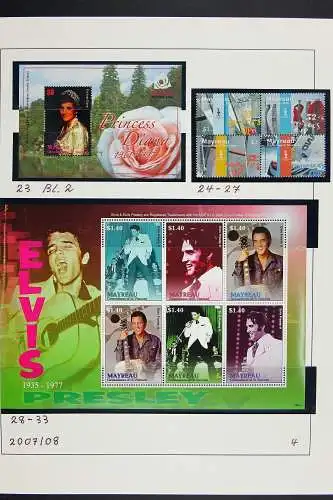 St. Vincent Mayreau 2006 - 2016 Seltene Top-Sammlung Postfrisch MNH im Binder