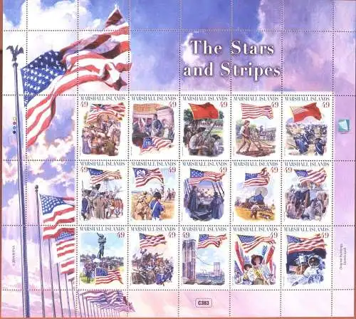 Marshall Inseln 2014 Flaggen Flags Stars and Stripes Raumfahrt Geschichte MNH