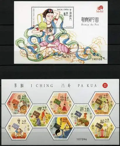 Macau Macao 2002 Hexagramme I Ching Pa Kua II 1243-1250 Block 107 MNH