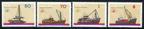 Macau Macao 1985 Italia Schiffe Ships Frachtschiffe Seefahrt 546-549 MNH