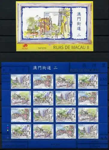 Macau Macao 2013 Straßen Architektur Gebäude 1866-1869 KLB Block 218 MNH