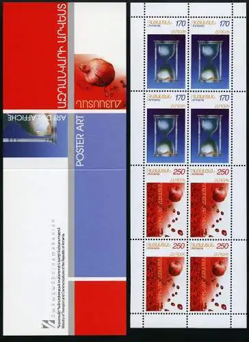 5x Armenien Armenia 2003 Europa CEPT Plakatkunst 477-78 Markenheft MNH