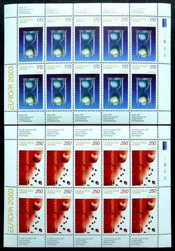 Armenien Armenia 2003 Europa CEPT Plakatkunst 477-478 Kleinbögen MNH