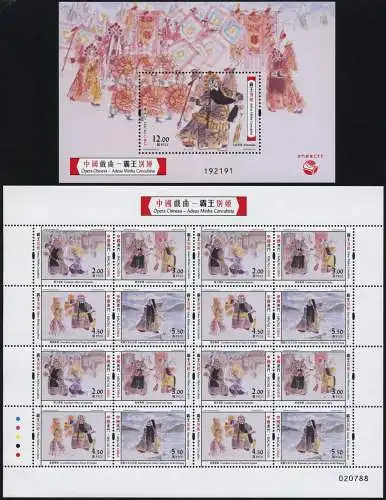 Macau Macao 2017 Chinesische Oper Chinese Opera Gemälde 2119-2122 KLB Block 259