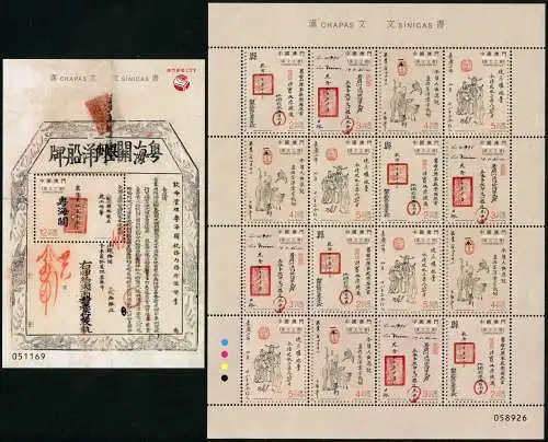 Macau Macao 2018 Klassische Chinesische Dokumente 2183-2186 KLB Block 271 MNH