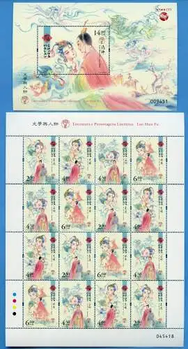 Macau Macao 2020 Literatur Kulturerbe Luo Shen Fu Kunst 2336-2339 KLB Block 302