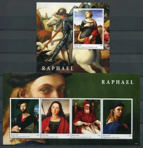 Palau 2012 Raffael Gemälde Paintings Kunst Art Satz + Block Postfrisch MNH