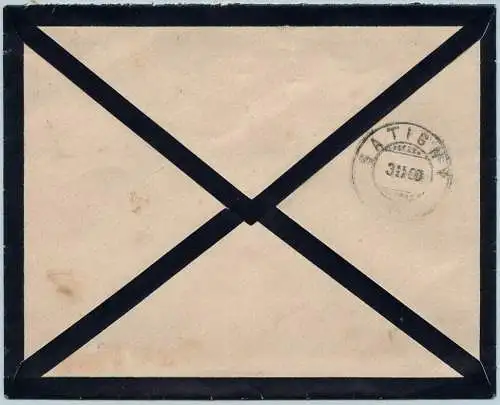 Haiti 1900 Trauerbrief EF 10c via Paquebot Schiffspost nach Satigny Schweiz / 48