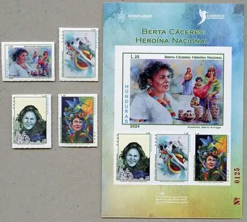 Honduras 2024 Berta Caceres Nationalheldin Umweltschutz Menschenrechte MNH