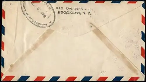 USA 1929 Erstflugbrief Miami - Nicaragua First Flight Cover Cachet / 125