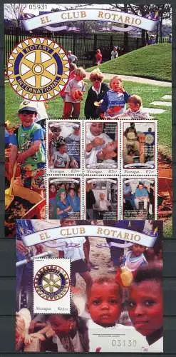 Nicaragua 2000 Rotary Karitative Organisationen 4269-4274 + Block 318 MNH