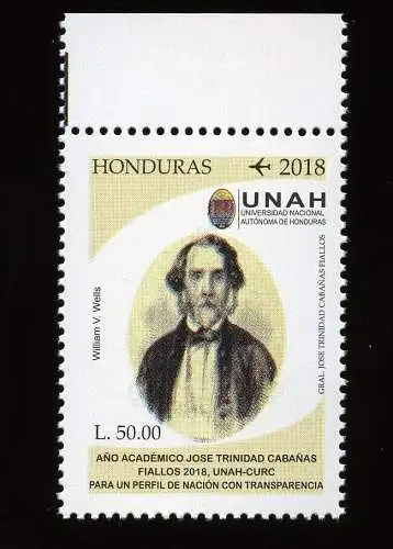 Honduras 2018 UNAH Universität Wappen Jose Trinidad Cabanas Fiallos MNH