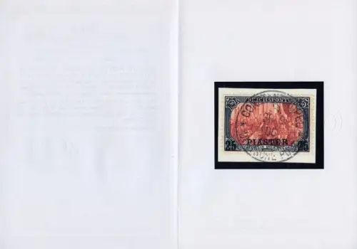 DP Türkei 1903 Michel 23 II Briefstück Luxus C`nopel 30/9/05 Attest BPP / 72
