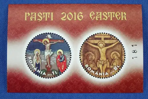 Rumänien Romania 2016 Ostern Easter Gemälde Block 661 + Silberreplik Auflage 421