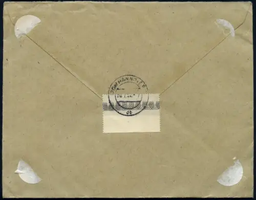 Vatikan 1952 Block 1 Reko-Brief 28.7.52 nach Hannover Ankunftsstempel / 858