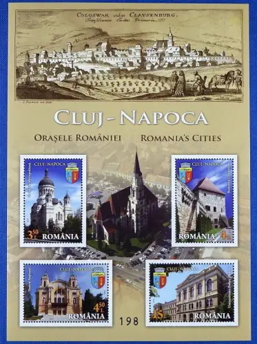 Rumänien Romania 2016 Cluj-Napoca Klausenburg Uni Turm Block 678 MNH Auflage 245