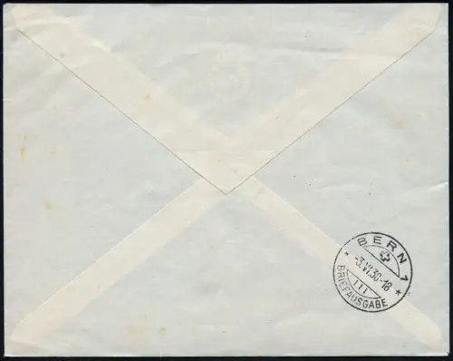 Vatikan 1938 Reko-Brief Katholische Presse ex 51-58 Bern Schweiz / 895