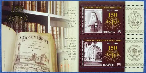 Rumänien Romania 2011 Tag der Briefmarke Bibliothek Bücher Block 507 MNH A: 800