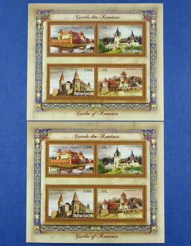 Rumänien Romania 2008 Burgen Schlösser Castles Block 432 + 432 I EFIRO MNH