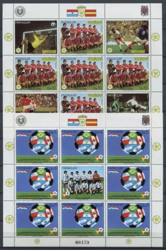 Paraguay 1982 Fußball WM Soccer Spanien 3534 + 3536 Kleinbogen MNH