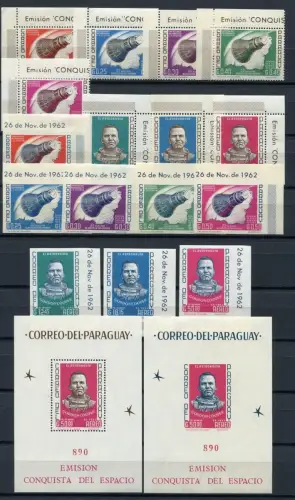 51/Space Raumfahrt 1963 PARAGUAY Astronaut Cooper 1233-1248 + Block 46-47 MNH