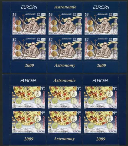 Raumfahrt Space 2009 Rumänien Romania CEPT Astronomie 6357-8 I Kleinbögen /607