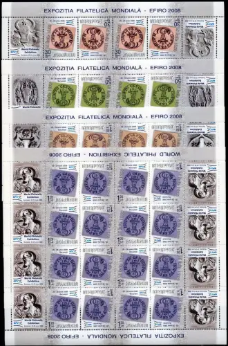 Rumänien Romania 2006 Efiro Briefmarken Philatelie Ausstellung 6118-21 Bögen MNH