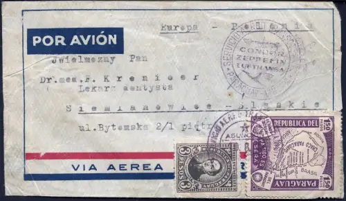 Katapult 1935 Paraguay Reko-Luftpost Asuncion Polen Catapult H 397 c / 1054