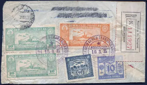 Katapult 1935 Paraguay Reko-Luftpost Asuncion Polen Catapult H 397 c / 1054