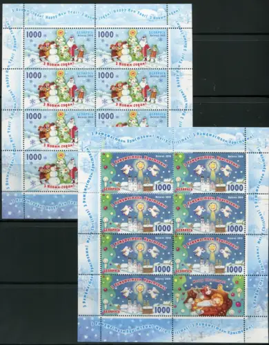 Weissrussland Belarus 2010 Weihnachten Christmas Kleinbögen Postfrisch MNH