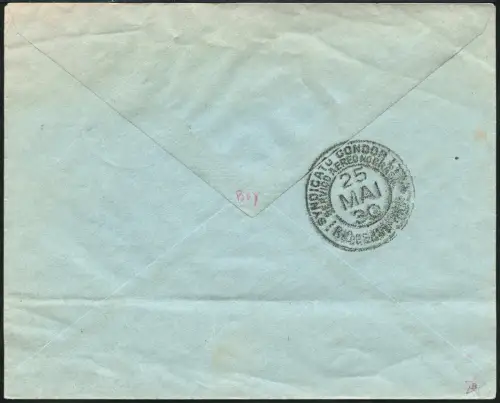 Zeppelin 1930 Brasilien SAF Brief MiF ZP 4 Recife Rio de Janeiro Si 59 D / 2438