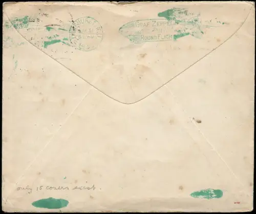 Zeppelin 1930 Brasilien SAF Brief MiF ZP 5 + Condor New York RAR Si 59 E / 2441